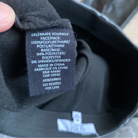 AFRM Adela High Waist Front Slit Faux Leather Pants pull on stretch waist - Picture 8 of 13